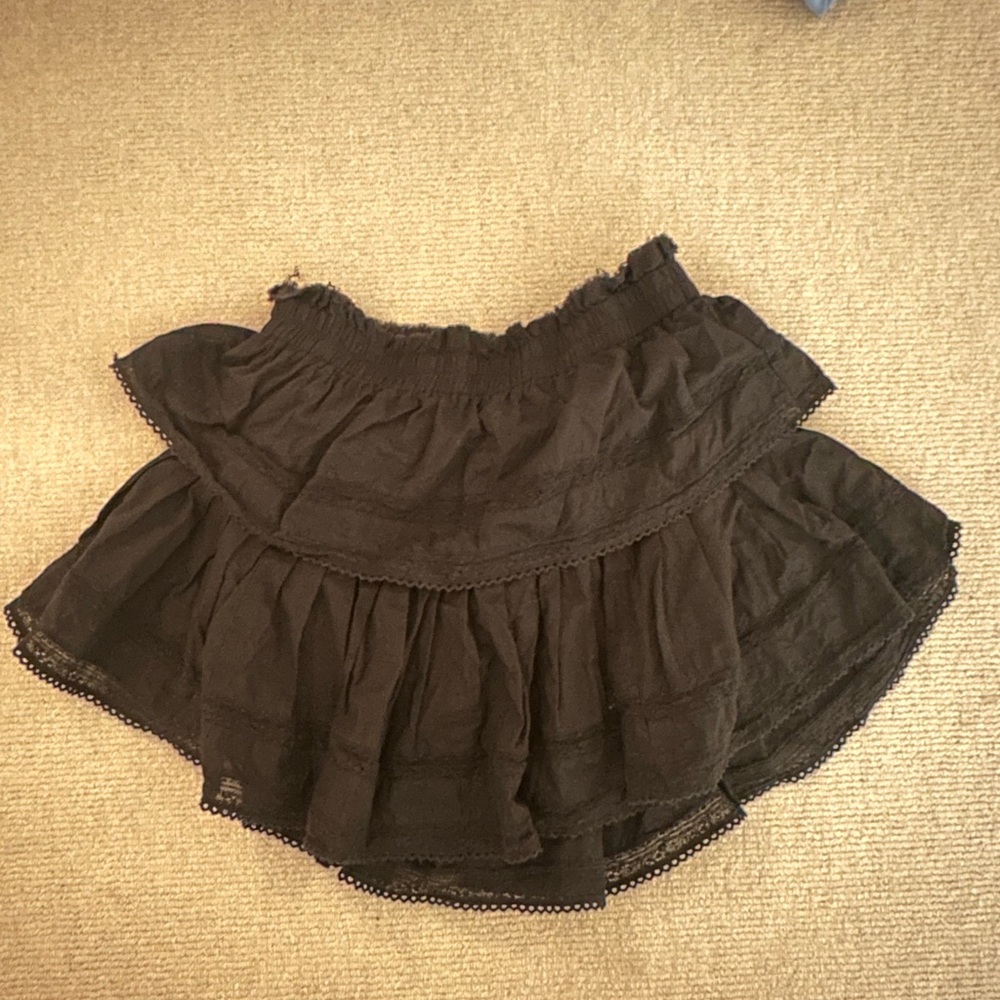 BLACK LOVESHACKFANCY MINI SKIRT